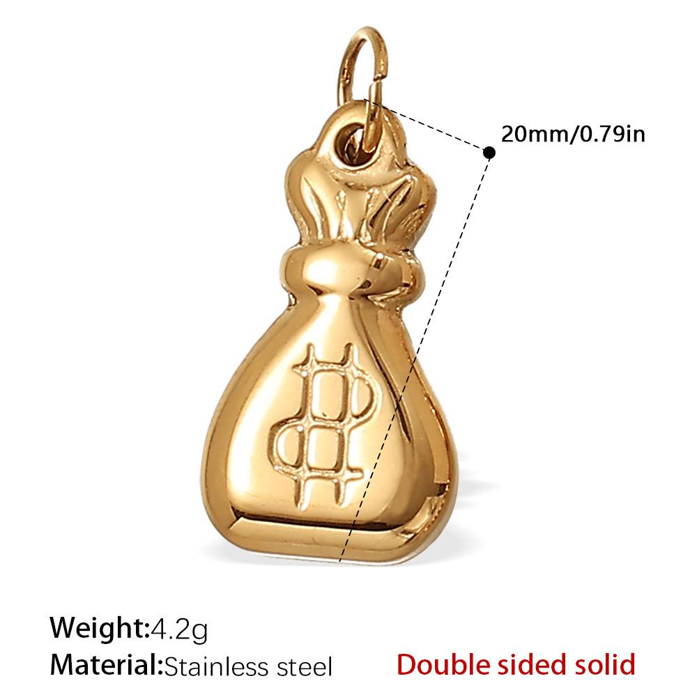 European and American creative colorful and diverse DIY pendant stainless steel plated 18K gold versatile pendant collection