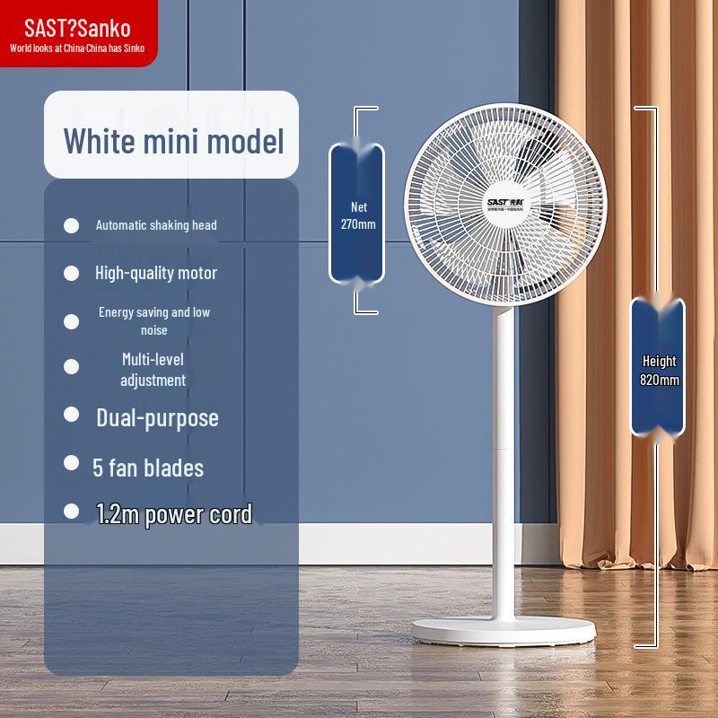 

Бесшумный напольный вентилятор Xianke для спальни с пультом дистанционного управления - Мощный ветер и регулируемое вращение