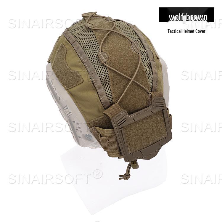 Fast Tactical Camouflage Helmet Cover with Protective Case and Multifunctional Counterweight Bag