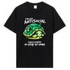 Funny Green Turtle Save The Ocean Graphic Summer Streetwear Aesthetic Short Sleeve Birthday Gifts Unique Style Casual Tshirt