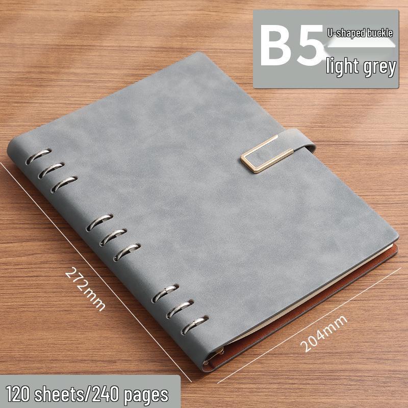 Customizable Simple Business Loose-Leaf Notebook Binder with Printable Logo