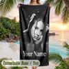 Lana Del Rey Beach Towel, Personalized Custom Name Text, Quick Dry Large Absorbent Towel For Beach Pool