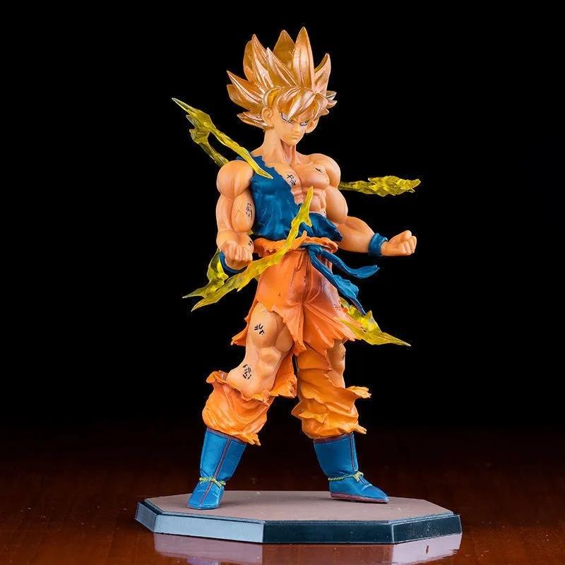 Dragon Ball Son Goku Super Saiyan Anime Figure 16cm Goku DBZ Action Figure Model Gifts Collectible Figurines for Kids