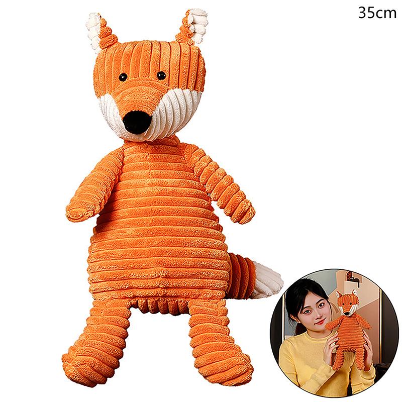 

Лесное дикое животное косплей чучело полосатый плюш оранжевый лис кукла плюшевая игрушка обнимашка спящий компаньон для девочки подарок 35cm