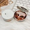 Miling Round Marble Contact Lens Case
