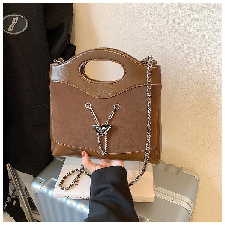 

Осенняя новинка, усовершенствованное ощущение ретро матовая цепочка на плечо универсальная сумка через плечо на одно плечо