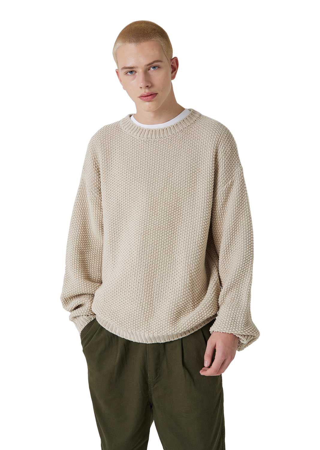 Pollution Round Neck Sweater Be Beige/Be Beige