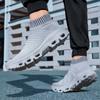 Women Breathable Mesh Walking Shoes Men's Knitted Casual Sports Shoes Light Elastic Couples Socks Shoes Big Size 36-47
