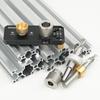 Aluminium Profil Bohrer Unterstützung Loch Bohrer Assistent Set, mit M6 M8 Bohrer, Universal Puncher Punch