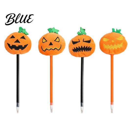 Gel Pen Halloween Pumpkin Ink Pen 0.7mm Rollerball with Plush Pumpkin Student Ballpoint Novelty Black for Party Favors Gift Supplies Push