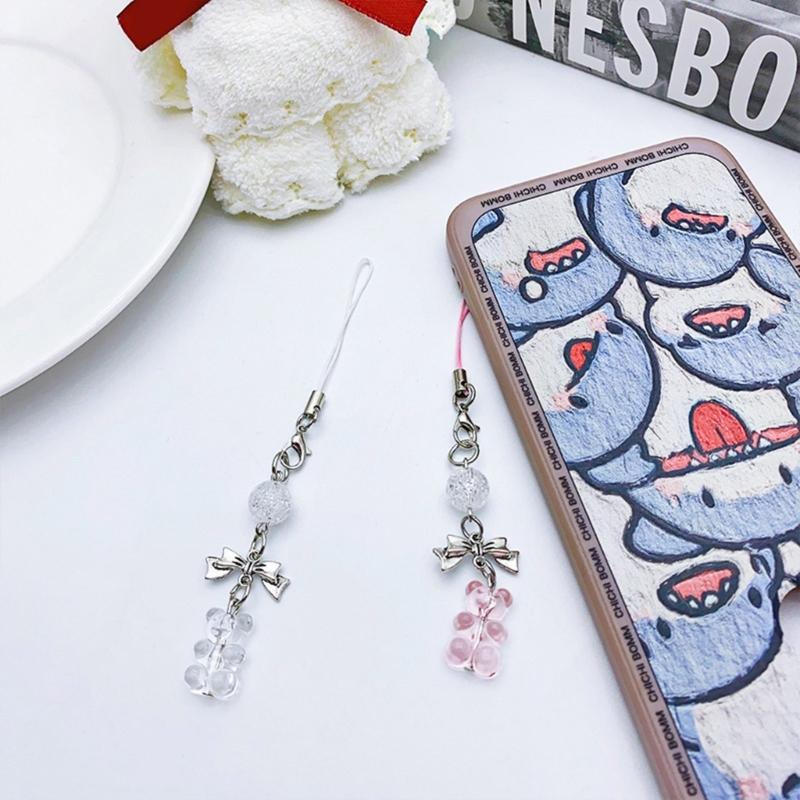 Y2k Style Phone Lanyard Strap Cute Bag Charm Phone Pendant Anti Lost Phone Chain Alloy Material Suitable for Phone Bag
