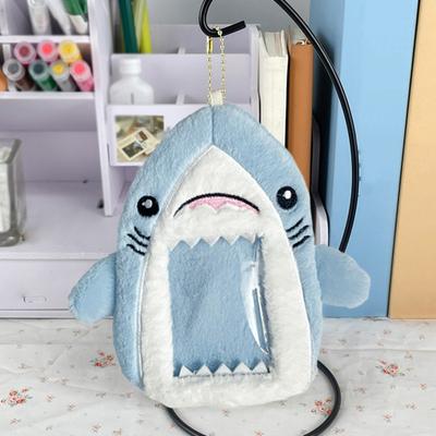 Hai Plüsch Kartenhülle Aufbewahrungstasche Weiche Haptik Kartenhülle Ausweishülle Fotoschutz Schule Büro Tägliche Pendler Organizer