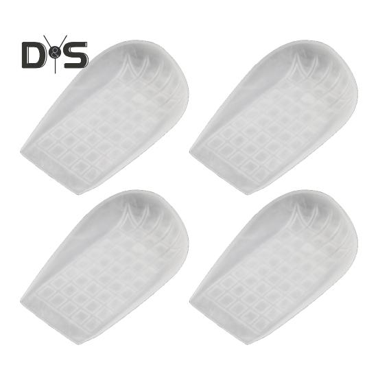 

2 пары силиконовых пяточных чашек для подошвенного фасциита, гель для облегчения боли в пятках, защита для пяток, поддержка при боли в ногах, стельки для ахиллова тендинита белый