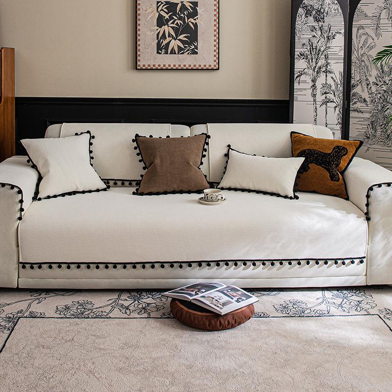 New Sofa Cushion Universal In All Seasons, High-End French Retro Non-Slip Sofa Cover Towel Full Cover, Chinese Antique Style