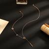 18K Gold-plated LOVE Stainless Steel Necklace, Female European and American Fashion Niche Design Clavicle Necklace Titanium Steel Necklace Decoration