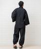 after Autumn Ankle [Yurakuan] Men's Samue, Wrinkle-resistant washing, Samue, Spring, (Black Strap, L)