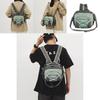 Trendy Street Style Gray Nylon Backpack For Women Casual Single Shoulder Bag
