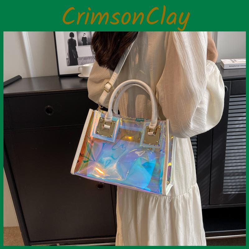 Tote Dazzling Colors Handbag Single Shoulder Crossbody Jelly Bag Fashion Women