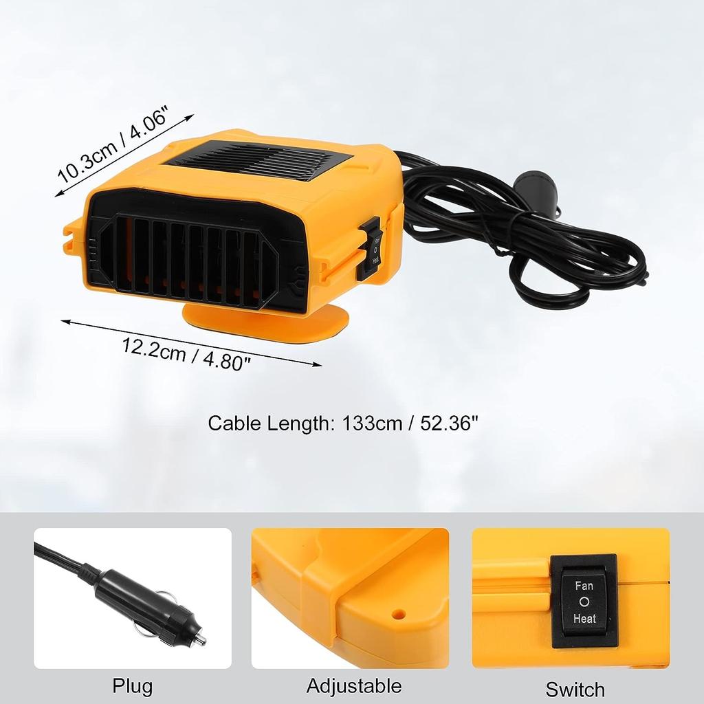 Aquecedor de carro 12V 150W 2 em 1 Ventilador de aquecimento e resfriamento