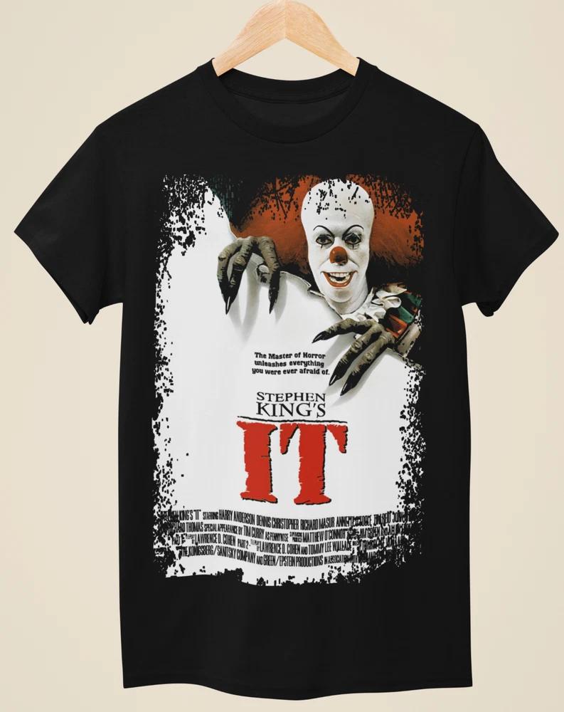 It Movie Poster Inspired Unisex Black TShirt S