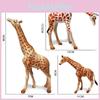 Animal Zoo Pvc Miniature Giraffe Family Static Model Set For Collectors And Kids