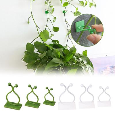 10PCS Self Adhesive Green Vine Fixator, Seamless Hooks For Climbing Vines And Plants Onto Walls, Nail Free For Household Use