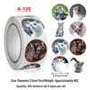 Dog & Animal Anime Stickers - 1 Inch Roll, 500 Labels