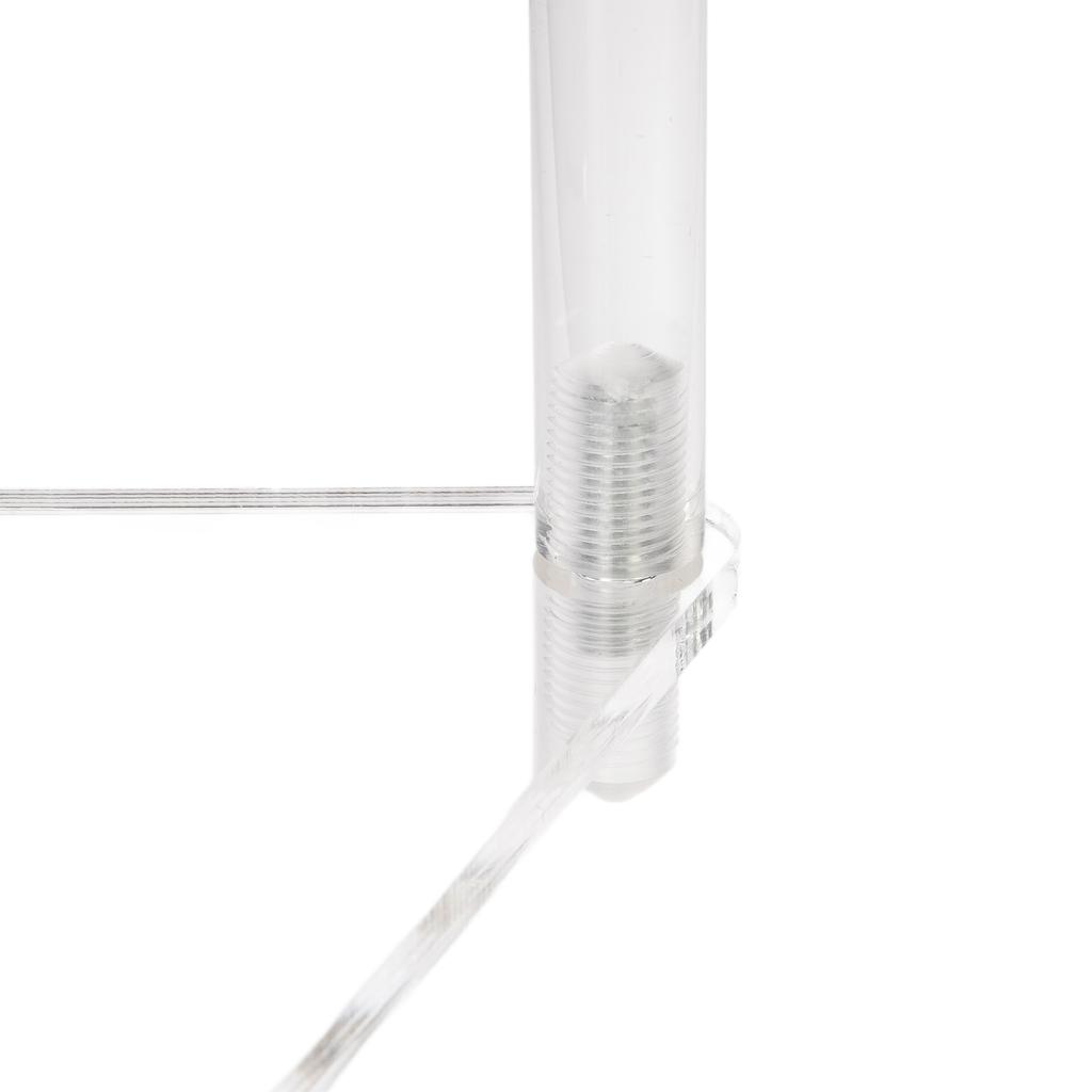 Acrylic Corner Shower Caddy 2 Tier Floor Standing Hollowed Corner Shelf Organizer for Bathroom Bedroom Kitchen