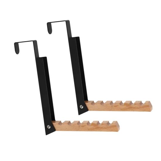 Foldable Over-the-Door Hook Rack with 6 Swivel Hooks Portable No-Drill Organizer for Travel Hotel Home Non Slip Door Hanger for Clothes Towels Bags