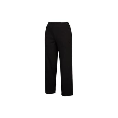 Calças de Malha Retas Casuais Esportivas Calças Femininas Preto 847689-01