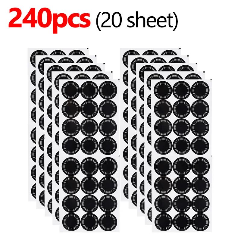 60/240PCS Spice Jars Labels Stickers Condiment Bottle Sticker Tags Seasoning Ingredient Glass Containers Label Kitchen Tools