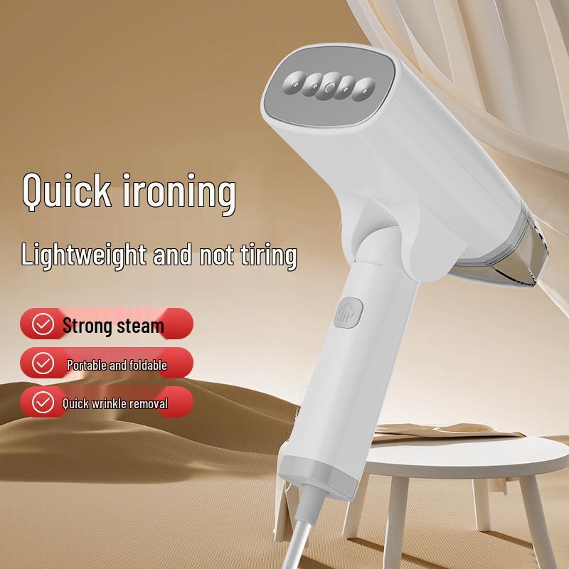 Portable Handheld Garment Steamer - Quick Heat, Foldable Iron for Home & Dorm Use