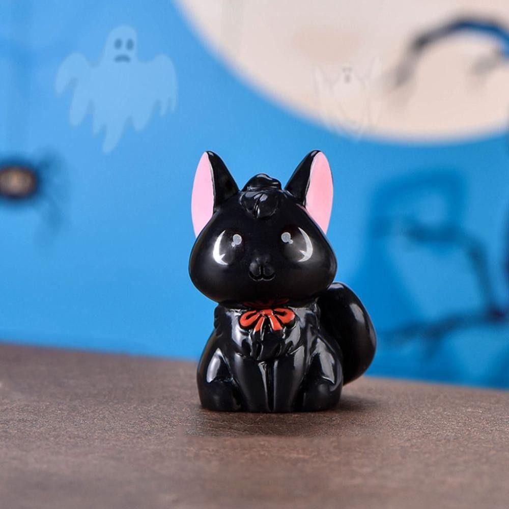 Cartoon Style Resin Craft Halloween Figurine DIY Ghost Halloween Small Ornament Elf Cute Pumpkin Statue Embellishment