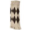 Argyle Pattern Wool Knitted Turn Cuffs Leg Warmers for Women and Students Cold Weather Foot Covers Footless Calf Socks
