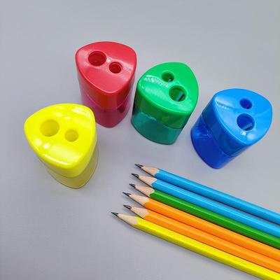 Doppelloch Manueller Bleistiftspitzer mit Werbelogo - Ideal für Schüler und als Geschenk
