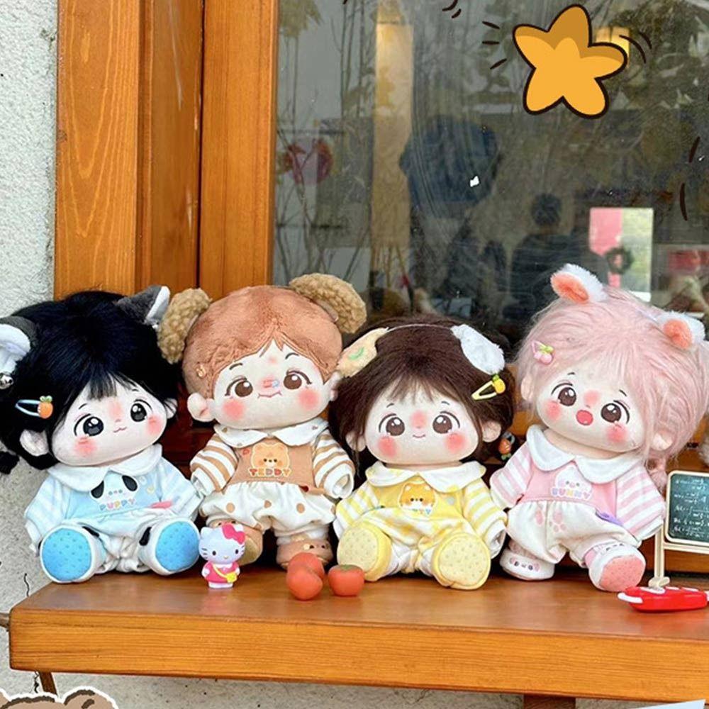 

20-сантиметровий мультяшний комбінезон із тваринами, багатобарвна лялькова піжама, одяг для ляльки Kawaii, бавовняна м’яка лялька bear