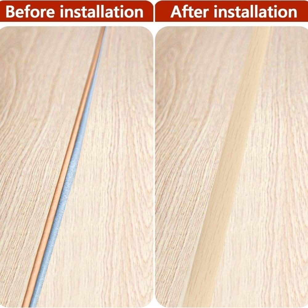 1PC 1M Flexible Floor Transition Strip Wood To Tile Gap Cover Strip Self-Adhesive Threshold Ramp Anti-Slip Floor Edge