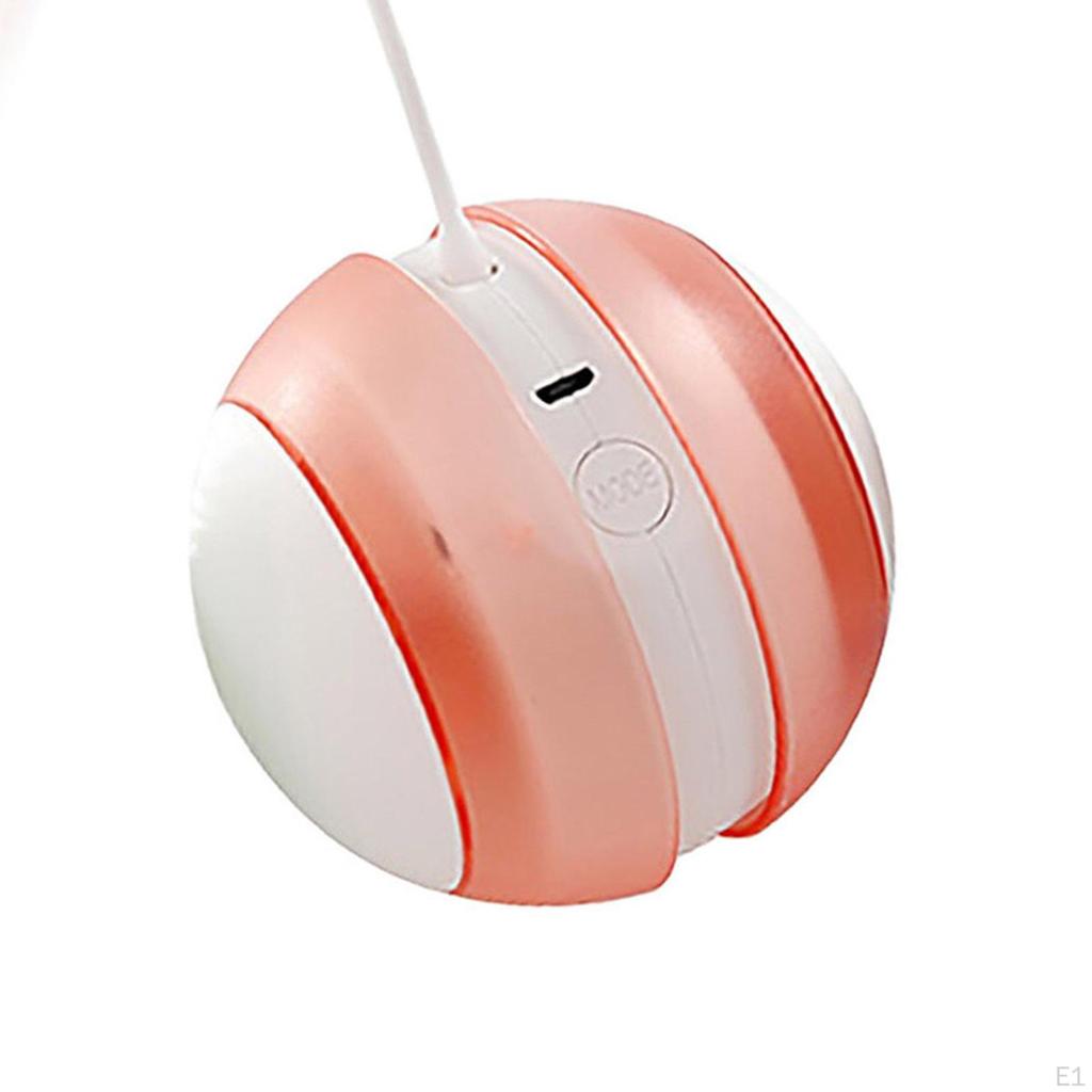 2 Modes Toy Play Ball with Feather Teaser, Pets Kitten Scratch Trow Feathers Mouse Toys