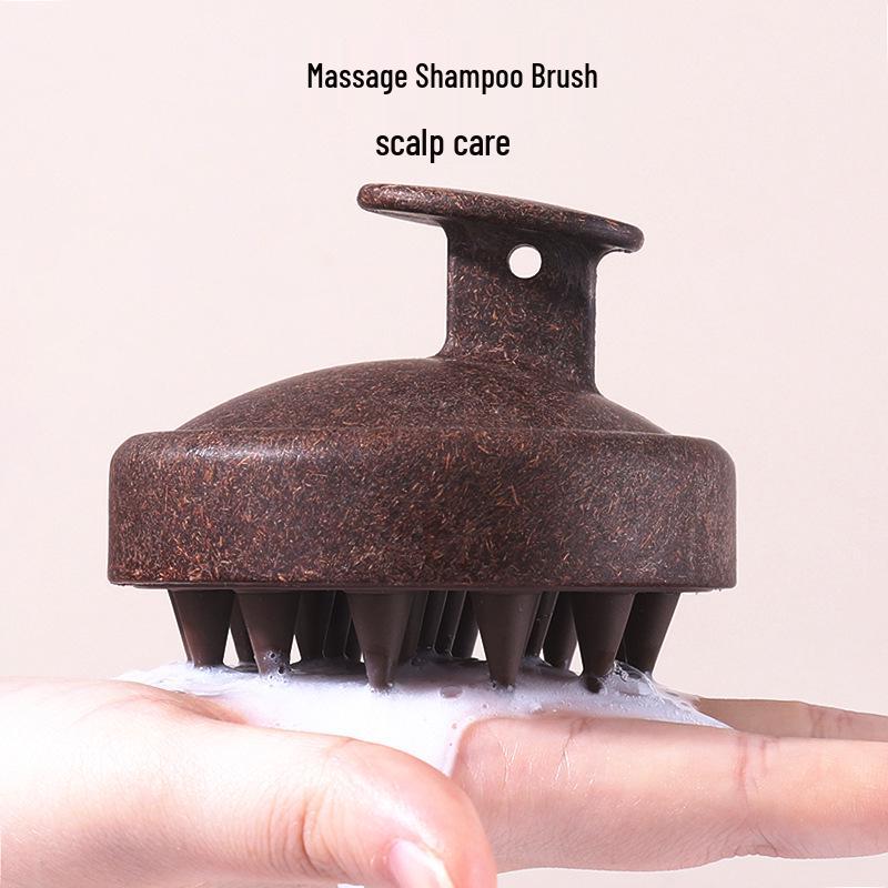 

Wheat Straw Silicone Scalp Massage Shampoo Brush 8*8*6 cm