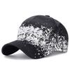 Spring and Summer Versatile Baseball Cap, Fashionable Printed Paint Dot Sun Protection Hat, Unisex Couple Hat