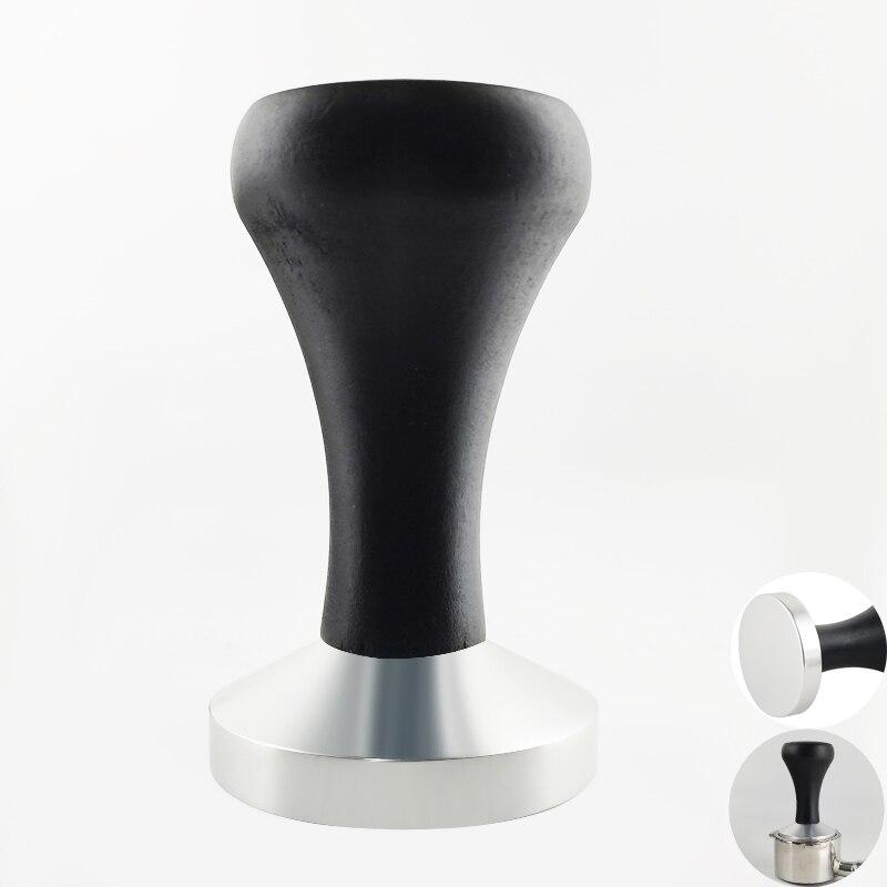 

1 шт. 51/53/58 мм темпер для эспрессо с ручкой из черного дерева, распределитель, кофейные темперы для портафильтров 51/54/58 мм, кофейные инструменты 51mm