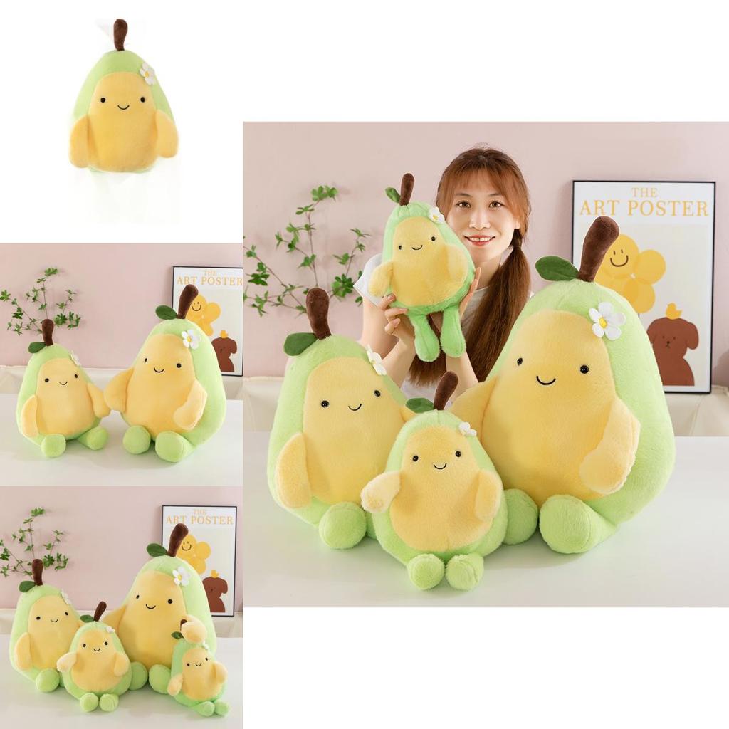 Süßer Cartoon Lächelnder Ausdruck Avocado Plüschtier Kinder Spielzeug Für Mädchen Geschenk
