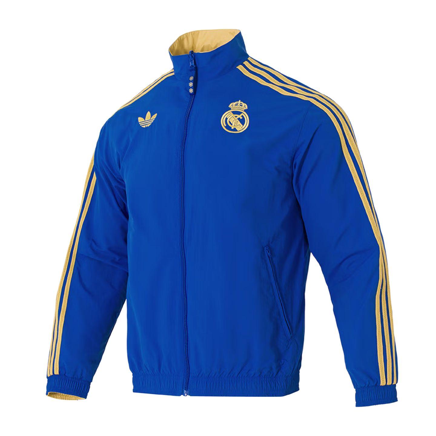 

Adidas Оригинальная уличная удобная приятная к коже двусторонняя куртка в полоску мужская куртка JZ2236 M