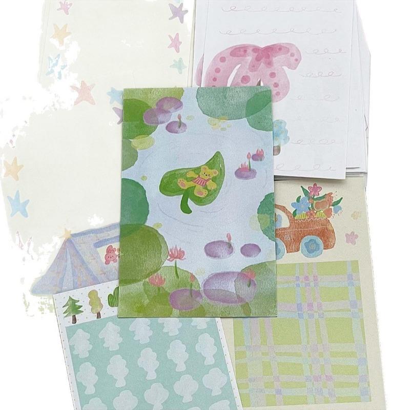20 Stück Niedliche Cartoon Bunte Innenseiten für M5 Ringbuch Journal Loseblatt Notizbuch Scrapbook Kawaii Nicht-klebriger Notizblock To-do-Liste