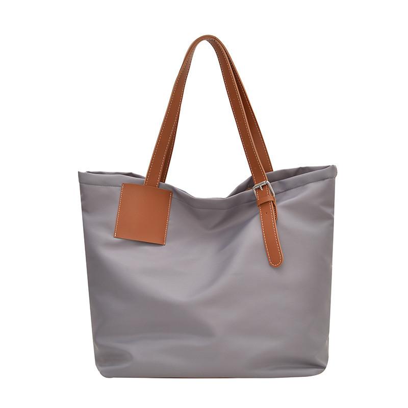Fashionable Large Capacity Tote Bag Stylish Street Trendy Handbag Available In Black Gray Cream