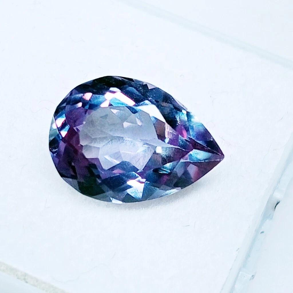 Fabulous Alexandrite Color Changing Natural Pear Cut 4.60 Ct Certified Gemstone