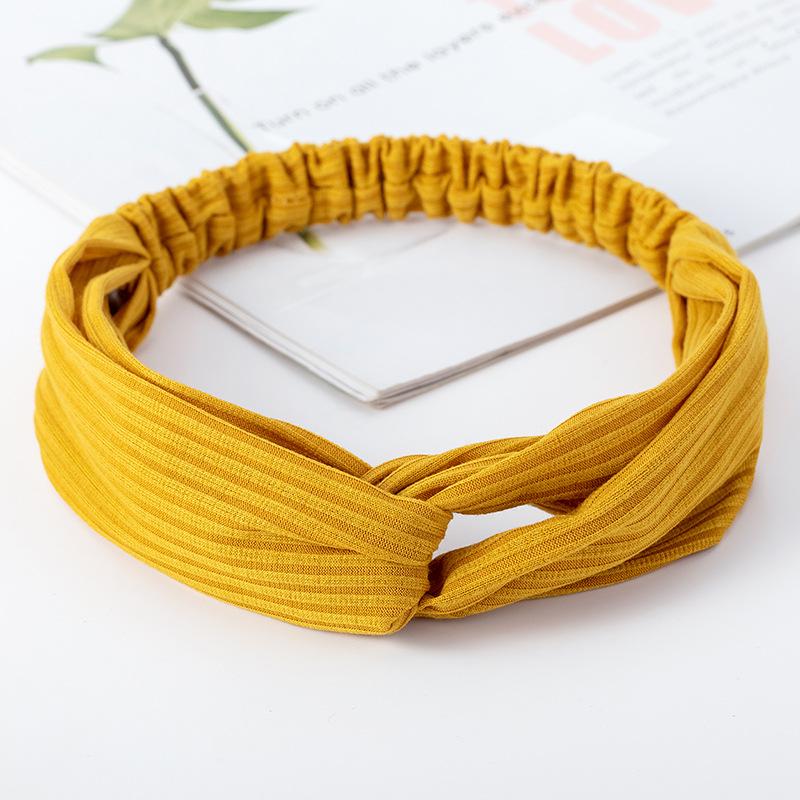 Headbands For Women Twist Knotted Women Head Bands Boho Stretchy Hair Bands Non Slip For Girls Criss Cross Turban Plain Headwrap Yoga Workout Vintage