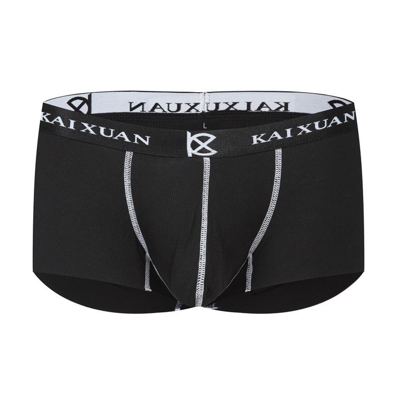 Men's Spring and Summer Sexy Color Patchwork Slim Breathable Low-waist Boxer Briefs