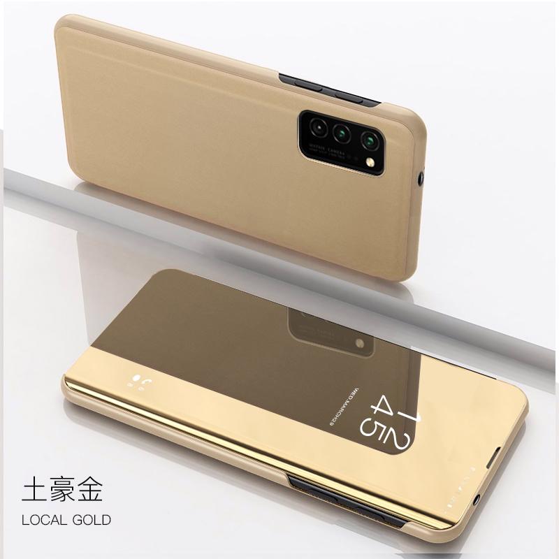 

Розумний дзеркальний чохол для телефону Samsung Galaxy A51 A71 Розкішний PU шкіряний чохол View Flip Cover для A 51 A 71 Підставка Coque Capa Fundas For A71 золотий