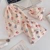 48151 [Copyright] Cartoon Drawstring Bundle Mouth Bag Student Storage Bag Lipstick Cosmetic Bag Portable Three-piece Set